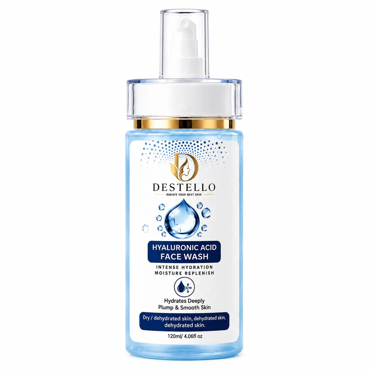 Destello Hyaluronic Acid Face Wash – Intense Hydration & Moisture Replenish | 120ml